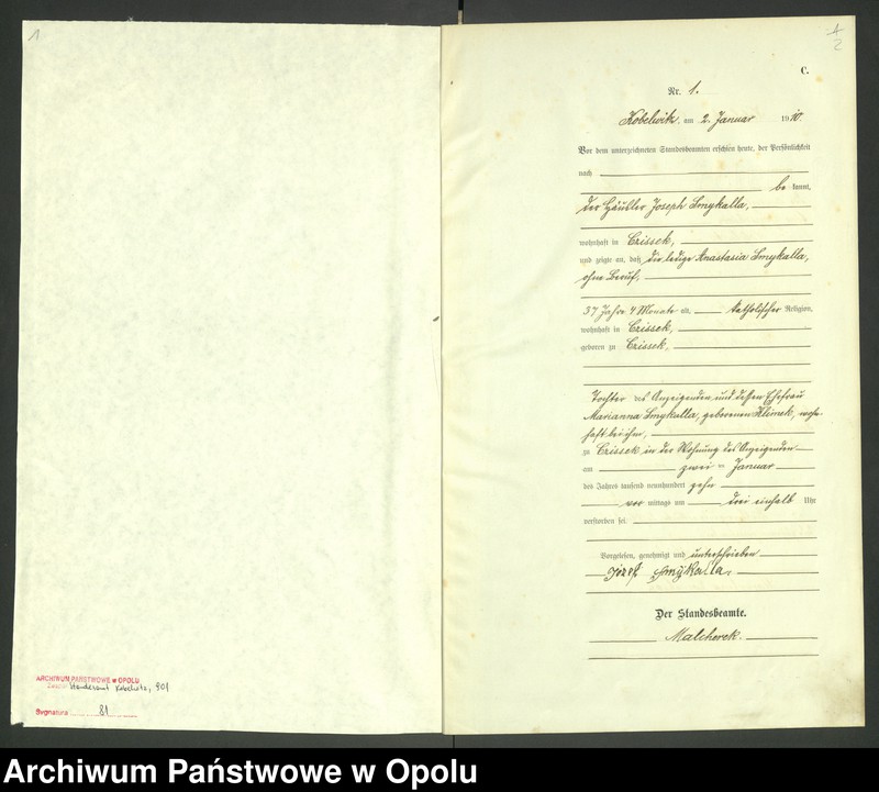 image.from.unit.number "Urząd Stanu Cywilnego Kobylice Księga Zgonów Rok 1910-1911"