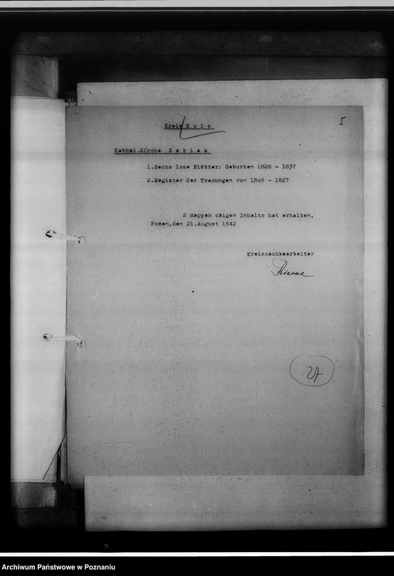 Obraz 10 z jednostki "Einziehungsprotokolle [ksiąg kościelnych] Kreis Warthbrücken [powiat kolski]"