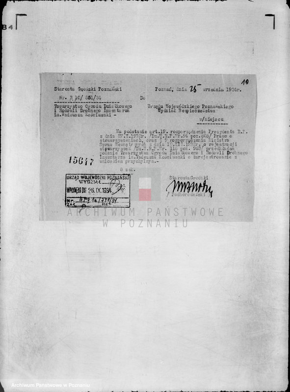 Obraz 15 z jednostki "/Towarzystwo Ogrodu Działkowego im. T. Kościuszki w Poznaniu/"