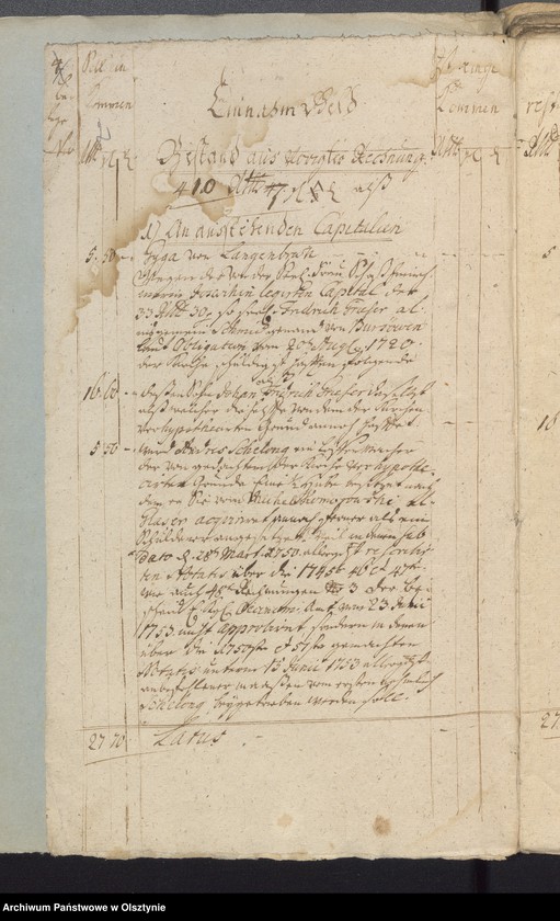 image.from.unit.number "Jahr Kirchen Rechnung der Seehestenschen Kirchen aller Einnahme und Ausgabe wie auch Bau-Rechnung"