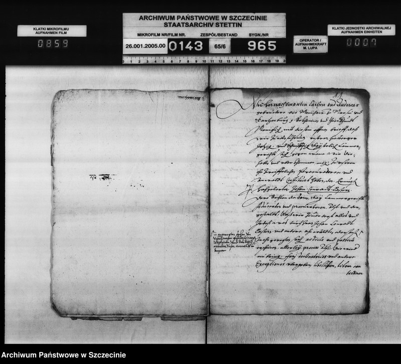 Obraz 8 z jednostki "Die Brüder Karsten und Andreas v. Münchow zu Marsin und Karzenburg / die Erben des Lorenz v. Somnitz zu Bewersdorf: Darlehnsschuld."