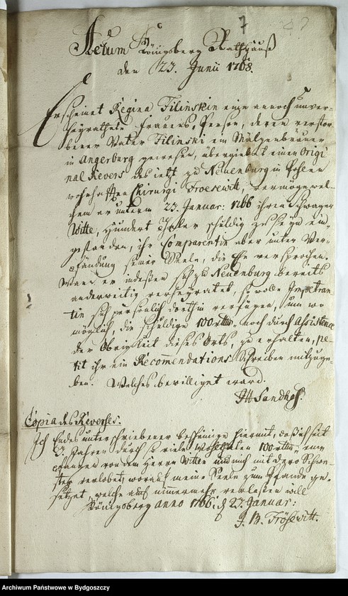 image.from.unit.number "Schriftwechsel der Stadt Neuenburg mit Königsberg"