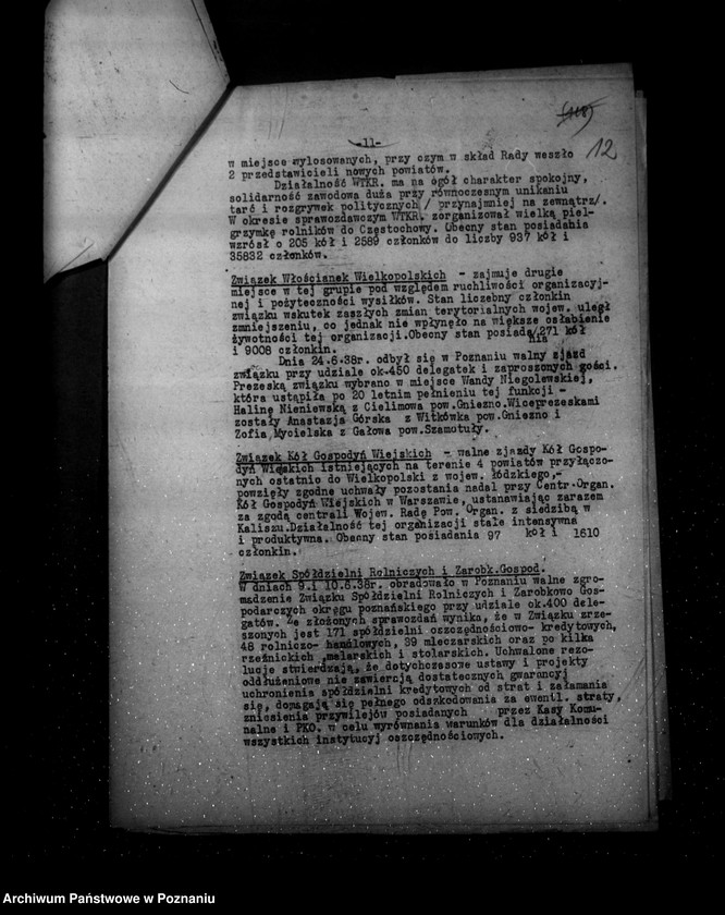 Obraz 16 z jednostki "Sprawozdanie półroczne z życia polskich legalnych stowarzyszeń i związków za okres od 1 kwietnia do 30 września 1938 r."