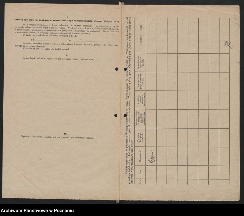 Obraz 4 z jednostki "Materiały organizacyjne dotyczące historii Powstania Wielkopolskiego."