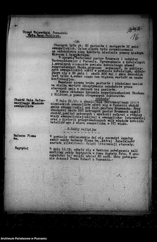 Obraz 20 z jednostki "Sprawozdania sytuacyjne z życia mniejszości narodowych za miesiące październik, listopad, grudzień 1931 r."