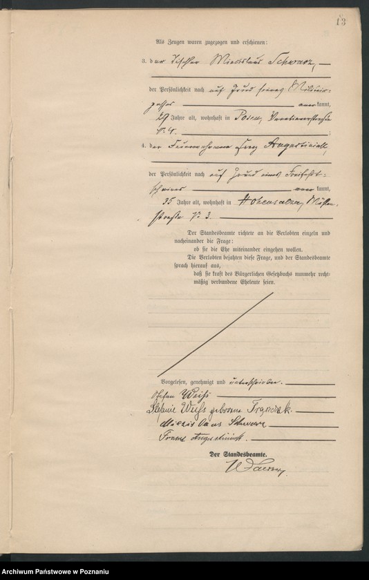 Obraz 14 z jednostki "Księga miejscowa małżeństw tom III [Rejestr główny małżeństw]"