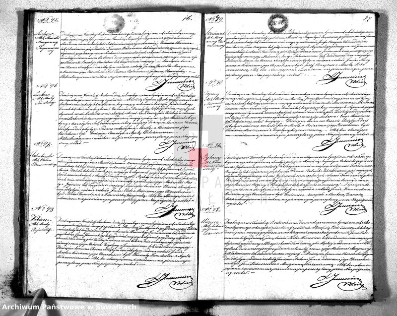 Obraz 11 z jednostki "Księga Duplikat Urodzonych, Zmarłych i Zaślubionych Parafii Liszkowskiej w Powiecie Seyneńskim Gubernii Augustowskiey Rok 1848"