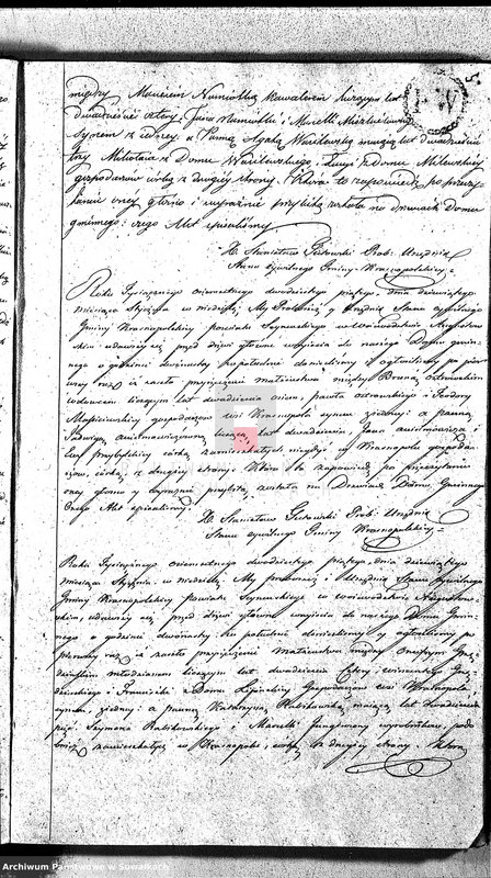 image.from.unit.number "Akta Zaślubionych Gminy Krasnopolskiey Powiatu Seyneńskiego od 1-go Stycznia 1825. Województwo Augstowskie."