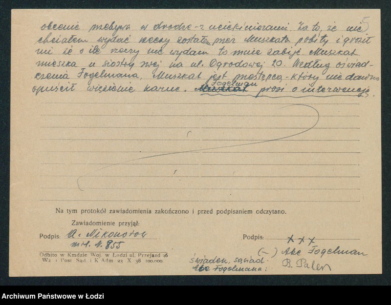 Obraz 7 z jednostki "V Komisariat [protokoły zajść, aresztowań, kradzieży i innych wypadków]"