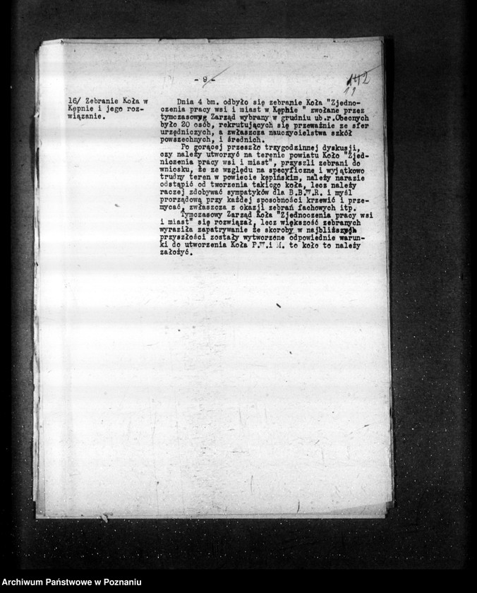 Obraz 15 z jednostki "Sprawozdania sytuacyjne tygodniowe za czas od 1 lutego 1929 r. do dnia 28 lutego 1929 r. /nr 6-9/"