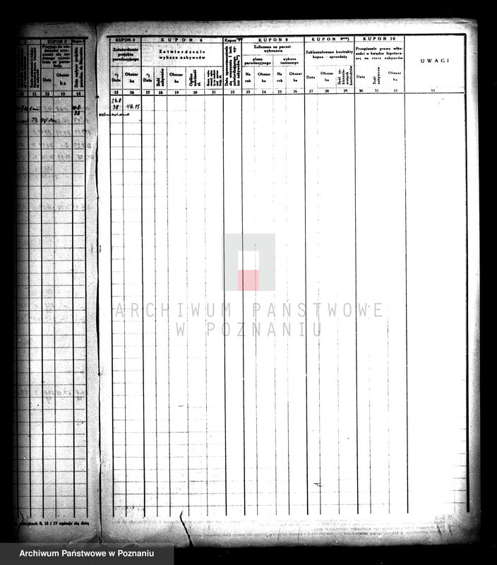 Obraz 9 z jednostki "/Księga kontroli prac parcelacji prywatnej powiatu wrzesińskiego/"