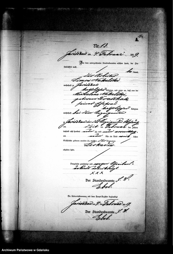 Obraz 18 z jednostki "Księga urodzeń"