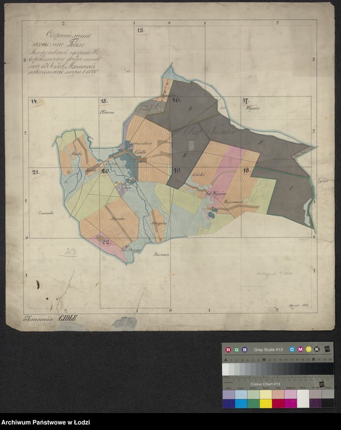Obraz 1 z jednostki "Сборный листъ экономiи Гидле Петроковской губернiи Новорадмскаго уѣзда"