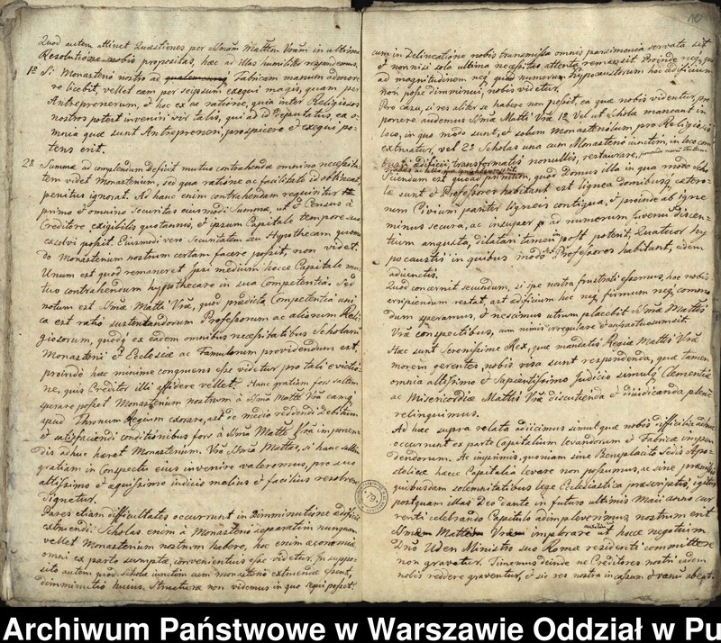 image.from.unit.number "Kopie i bruliony pism do władz pruskich w sprawie budowy nowego klasztoru w Pułtusku"