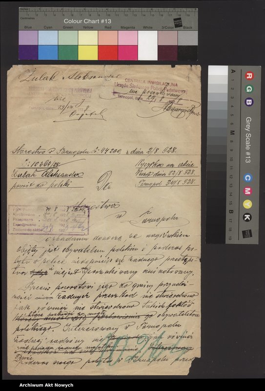 image.from.unit "[Zagubione dokumenty na okaziciela. Korespondencja.]"