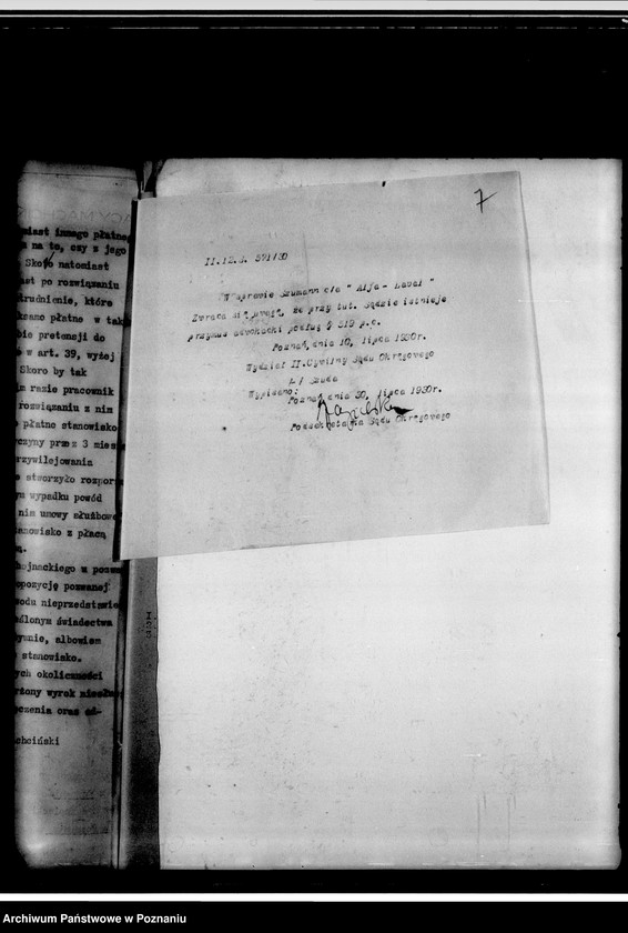 Obraz 11 z jednostki "Związek Pracowników Umysłowych - sprawa sporna L. Szuman c/a Tow. Alfa-Laval - spółka z o.o.- akta procesowe"