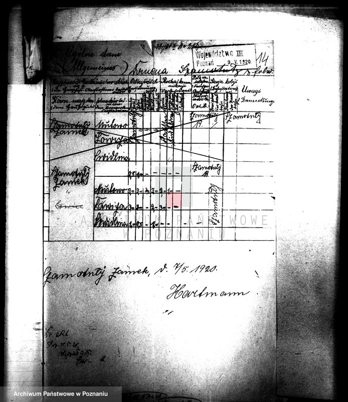 Obraz 18 z jednostki "Czynsze dzierżawne majątku państwowego Szamotuły-Zamek"