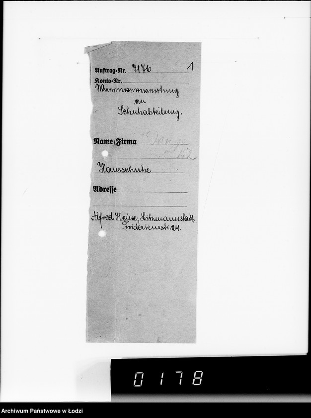 Obraz 5 z jednostki "Firma Heine Litzmannstadt.[Zakup obuwia i towarów włókienniczych]"