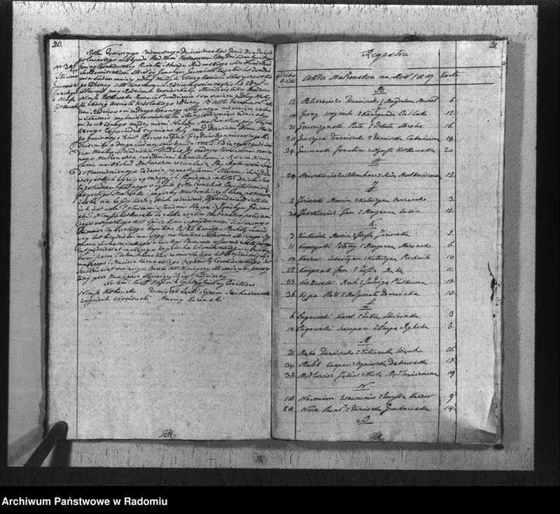 image.from.unit.number "Akta Stanu Cywilnego Parafii Cerekiew Urodzin Małżeństw i Zeyścia na rok 1819"