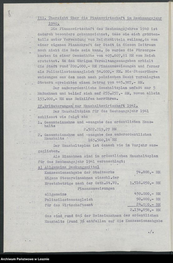 Obraz 11 z jednostki "[Haushaltsplan]"