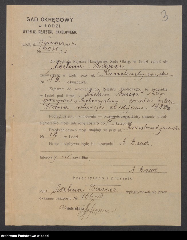 Obraz 5 z jednostki "Adelina Bauer - sklep kolonialno-spożywczy i sprzedaż mleka"