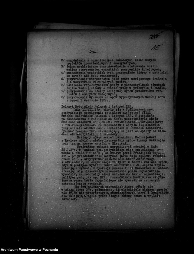 Obraz 20 z jednostki "Sprawozdania okresowe /miesięczne ze stanu bezpieczeństwa/ za miesiące lipiec, sierpień, wrzesień 1937 r. /nr 7-9/"