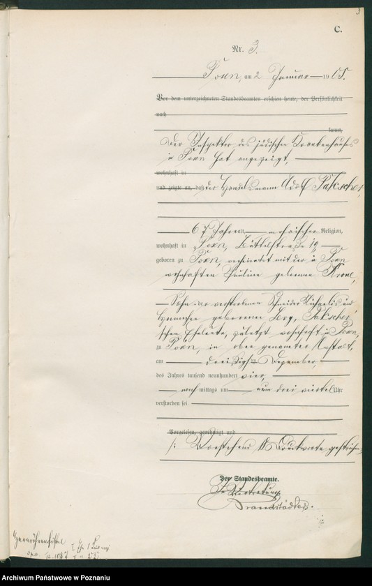 Obraz 5 z jednostki "Księga miejscowa zgonów tom I"