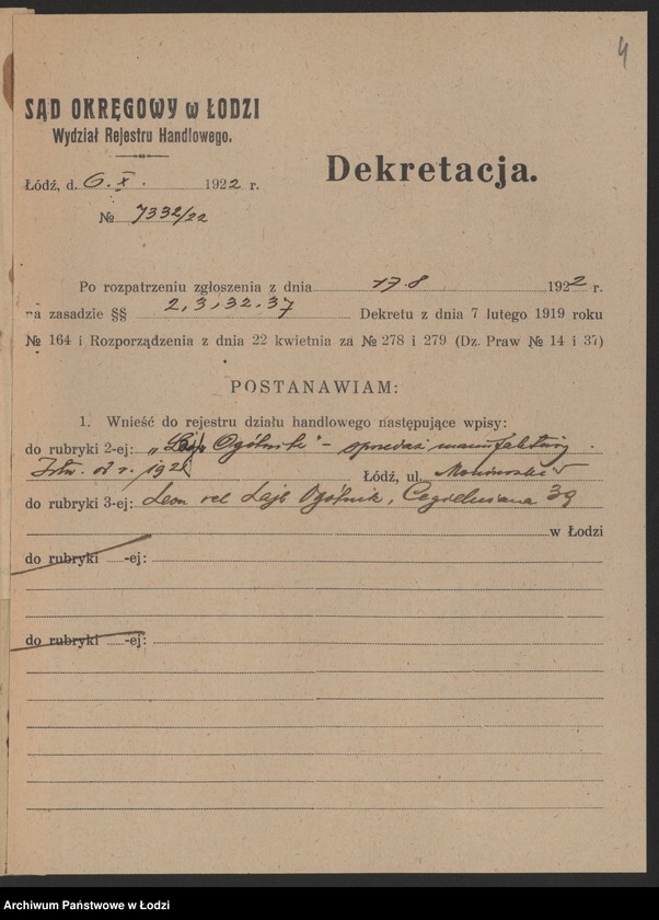 Obraz 6 z jednostki "Lajb Ogólnik – sprzedaż manufaktury"