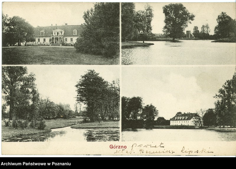 Obraz 1 z jednostki "Górzno - dwór Lipskich, krajobrazy ogrodu [?]"