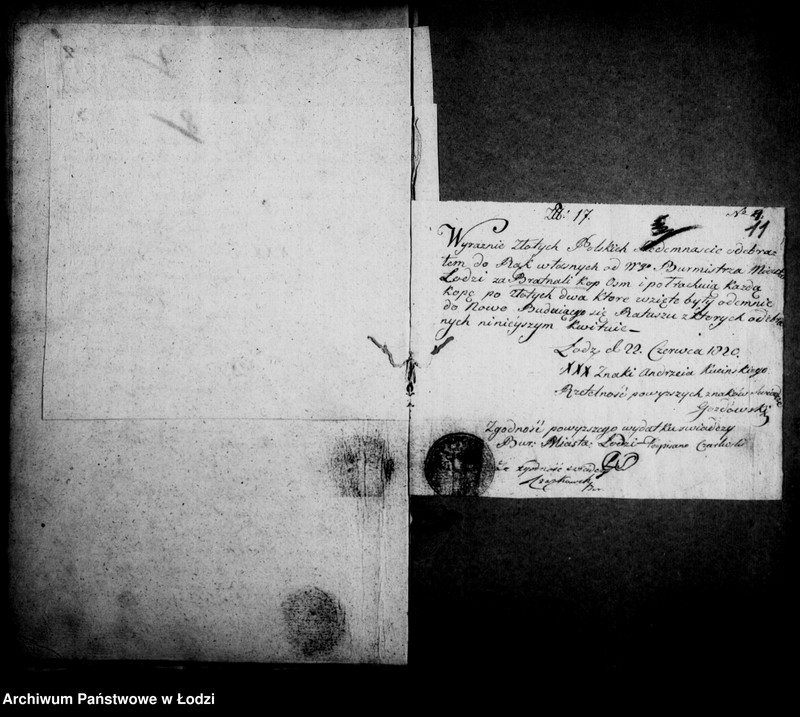 Obraz 14 z jednostki "Akta tyczące się budowy II-ego ratusza w mieście Łodzi"