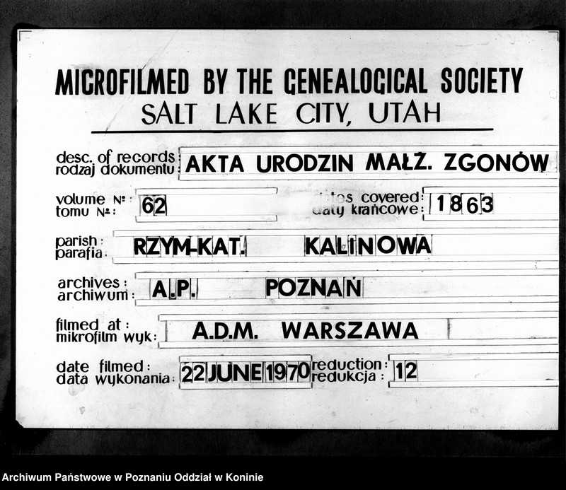 Obraz 1 z jednostki "Duplikat urodzeń, małżeństw i zmarłych"
