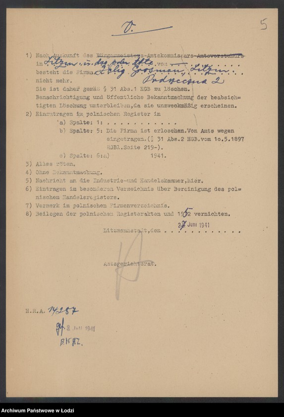 Obraz 7 z jednostki "Zelig Dawid Grosman- drobny handel ubraniami gotowymi i ludowymi"