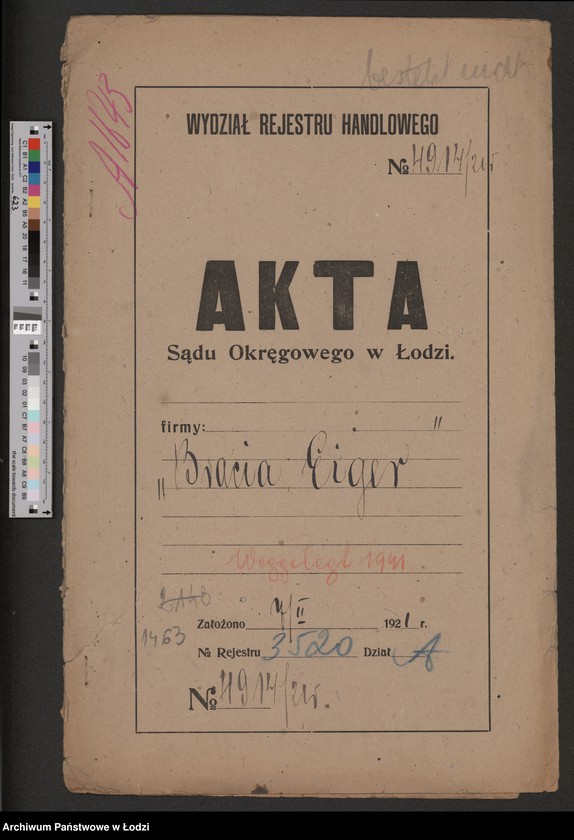 Obraz 2 z jednostki "Adolf Eiger, Karol Eiger, Salomon Eiger "Bracia Eiger" - prowadzenie przemysłu wełnianego"