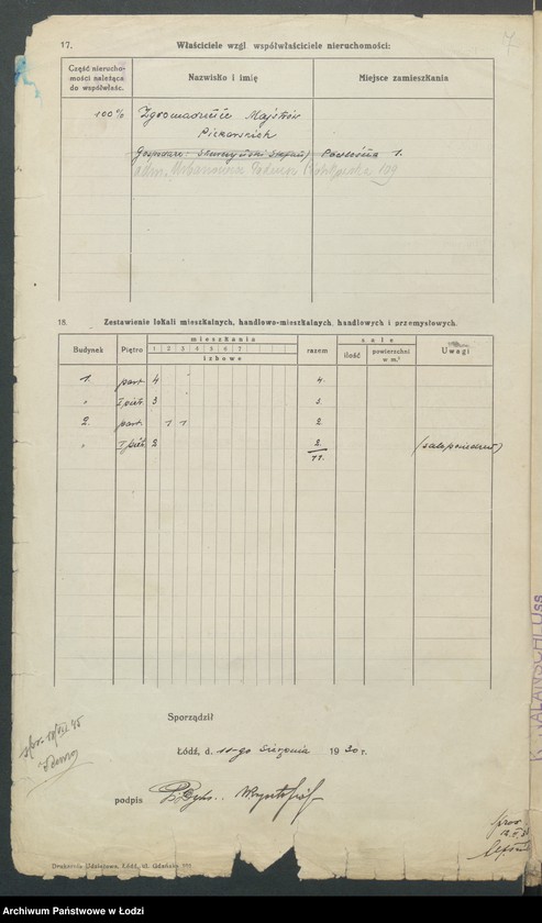 image.from.unit.number "Księga inwentarzowa nieruchomości m. Łodzi ul. Skłodowskiej"