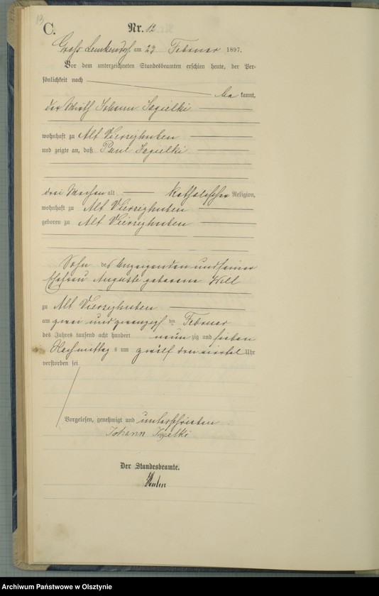 image.from.unit.number "Sterbe-Haupt-Register Nr 1 - 60 i 1 - 55"