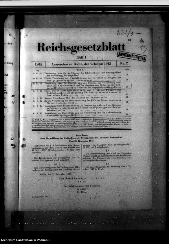 Obraz 16 z jednostki "Gesetz zur Verhütung erkrankten Zackwuchses"