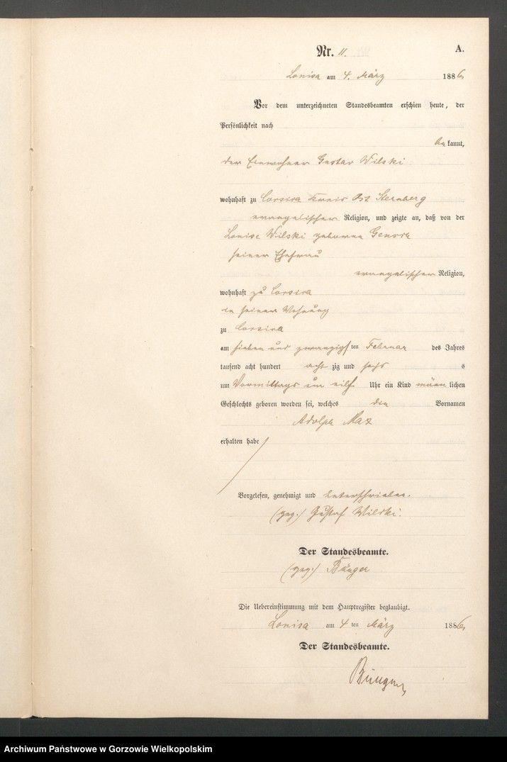 Obraz 13 z jednostki "Geburts Register"