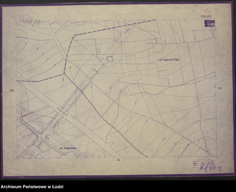 Obraz 6 z jednostki "Plan m. Łodzi 1:2000, odbitka. Sekcja NW102"