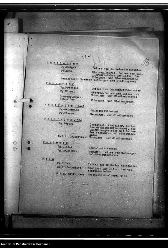 Obraz 17 z jednostki "Dienstbesprechung der Leiter der Wohnungsund Siedlungsämter in Würzburg. DWH - Arbeitstagung"