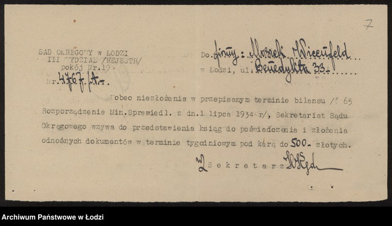 Obraz 9 z jednostki "Moszek Wicenfeld- sprzedaż pończoch"