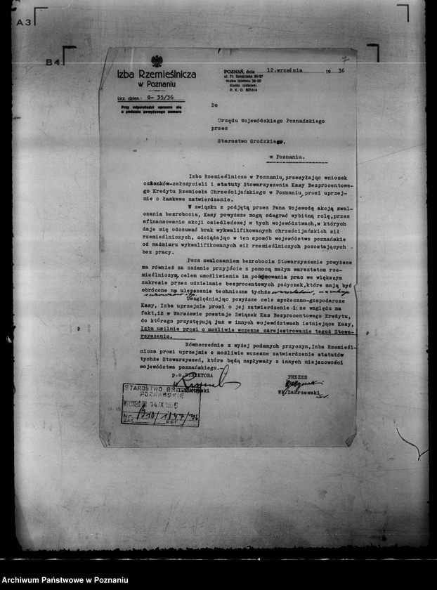 Obraz 11 z jednostki "/ Kasa Bezprocentowego Kredytu Rzemiosła Chrześcijańskiego w Poznaniu/"