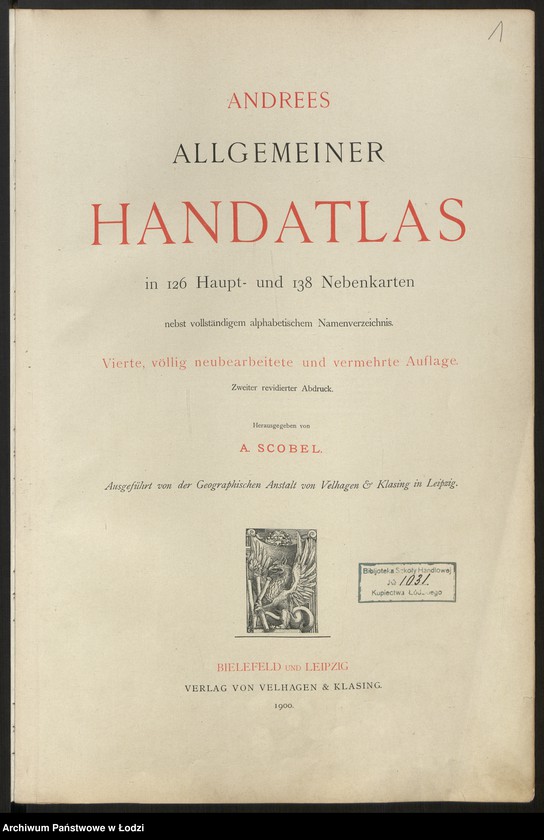 Obraz 3 z jednostki "Andrees Handatlas. Vierte auflage. Bielefeld und Leipzig 1900"