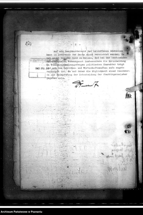 Obraz 16 z jednostki "Wohnungswesen. Wohnungsbeschaffung für beamten. Raumwirtschaftung"