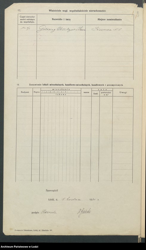 image.from.unit.number "Księga inwentarzowa nieruchomości m. Łodzi ul. Sosnowa"