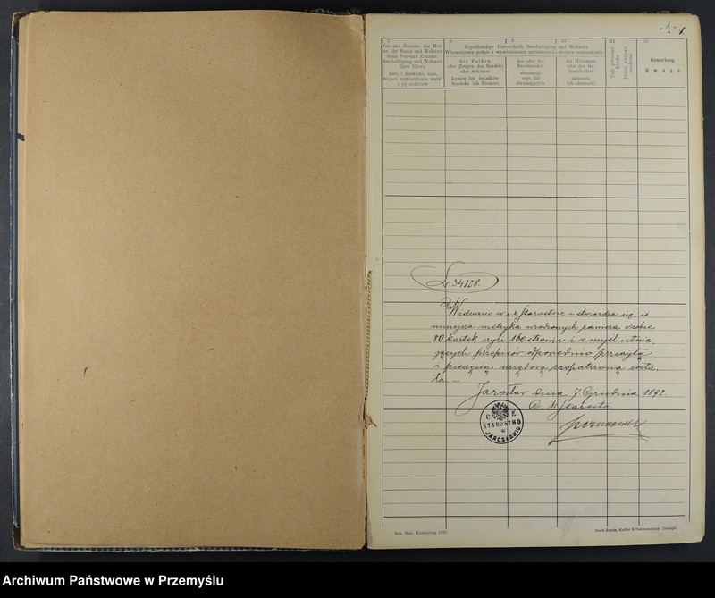 image.from.unit.number "Geburtsbuch des Isr.[aelitischen] Matriken-Bezirkes Jaroslau 1893"