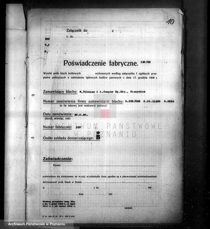 image.from.unit.number "Fabryka kwasu węglowego własność L. Rost Poznań-Główna  nr woj. 5958"