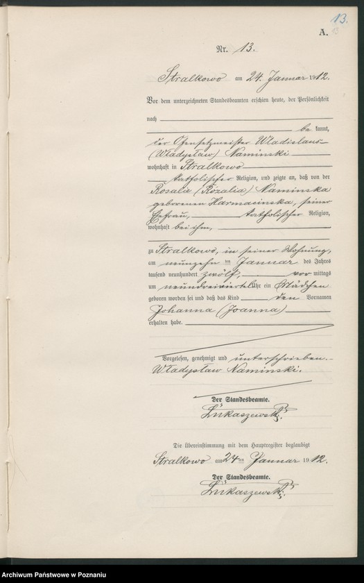 Obraz 16 z jednostki "Geburts-Neben-Register"