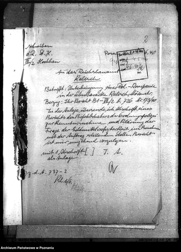 Obraz 6 z jednostki "Unterbringung einer Polizei- Kompanie in Kalisch"