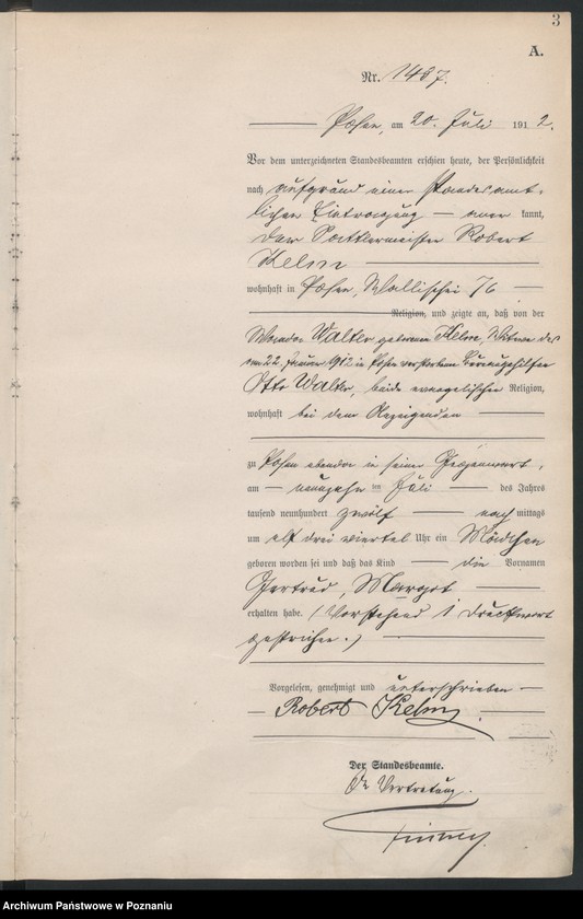 Obraz 5 z jednostki "Księga miejscowa urodzeń tom IV [Rejestr główny urodzeń]"