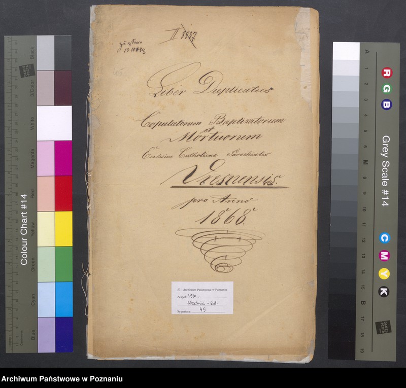 Obraz 2 z jednostki "Liber Duplicatus Baptisatorum, Copulatorum et Mortuorum [urodzenia, małżeństwa, zgony]"